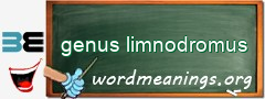 WordMeaning blackboard for genus limnodromus